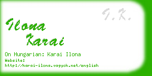 ilona karai business card